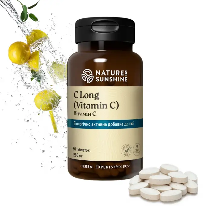 Вітамін C (Vitamin C (C Long)) 60 табл. Nature's Sunshine